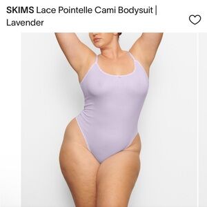 Skims lavender lace Pointelle bodysuit